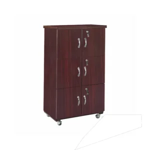Brown 4x2 Feet Six Door Wooden Sheet Kitchen Cabinet Cupboard Wardrobe Office Cabinet