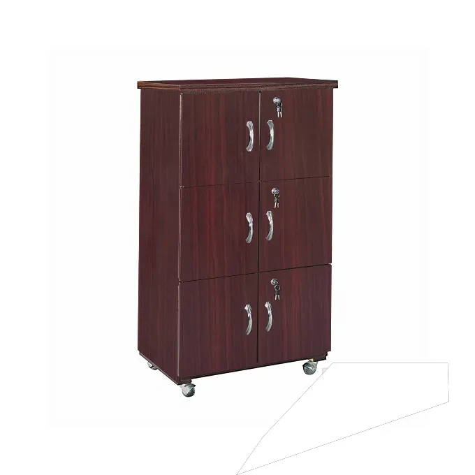 Brown 4x2 Feet Six Door Wooden Sheet Kitchen Cabinet Cupboard Wardrobe Office Cabinet