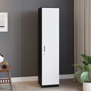 Wood Cupboard Wood Almirah 5 Shelves With Door Storage Cabinet,