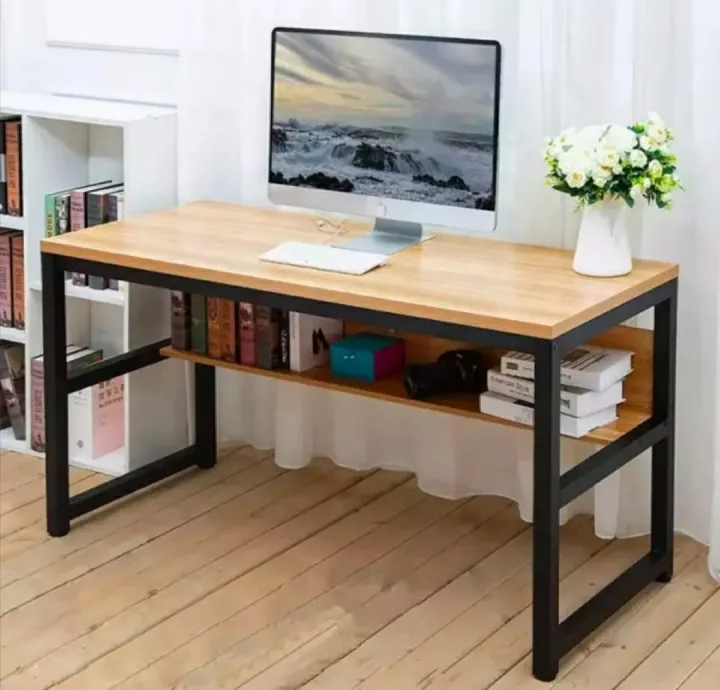 Computer and Study Table for office & Home writing desk 4ft length,2ft width, 2.5ft height - H Shape