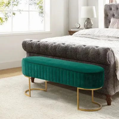 Skyrise- 3 Seater Luxury sofa sitting Stool With Metal Stand- sofa Chair Stool, customization